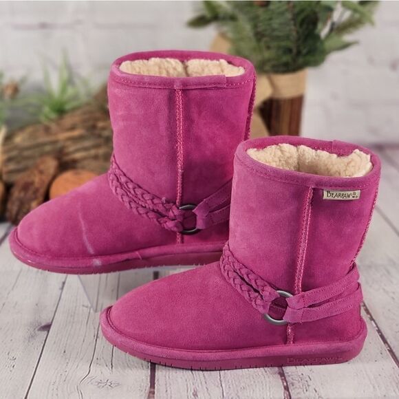 BEARPAW Girl's Adele Low Top Suede Boots - Picture 4 of 9